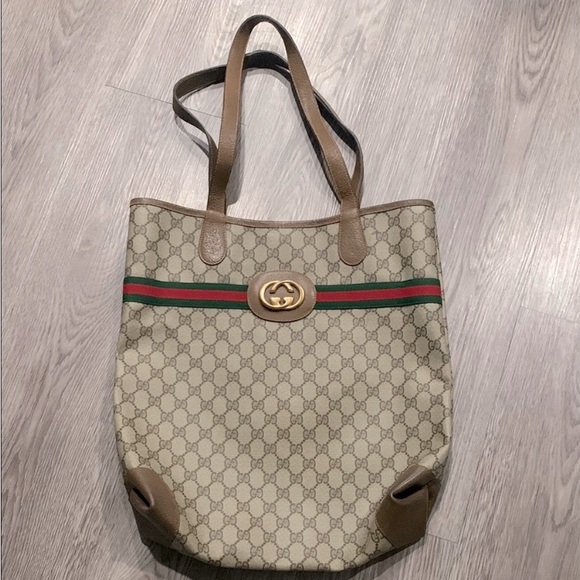 Gucci Vintage Sherry Line Tote Bag - Picture 1 of 16